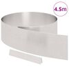 vidaXL Borde de C&eacute;sped Plateado 450 x 0.05 x 15 cm Acero inoxidable