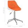 vidaXL Sillasde comedor giratoria 2 uds cuero sint&eacute;tico naranja blanco