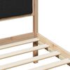 vidaXL Estructura de cama con cabecera Marr&oacute;n y negro 90 x 190 cm