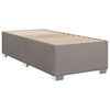vidaXL Cama box spring con colch&oacute;n tela gris taupe 80x200 cm