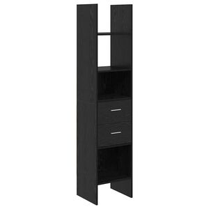 vidaXL Estanter&iacute;a para libros 2 niveles 40 x 35 x 180 cm Roble negro