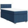vidaXL Cama box spring con colchón tela azul 80x200 cm
