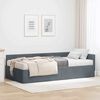 vidaXL Estructura de Cama Esquina con Colch&oacute;n 2 pcs Gris Terciopelo