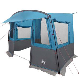 vidaXL Tienda de port&oacute;n trasero para Caravana Azul 352 x 250 x 240 cm