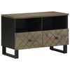 vidaXL Mueble de TV madera maciza de mango negro 70x33x46 cm