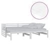 vidaXL Sof&aacute; cama extra&iacute;ble madera maciza de pino blanco 2x(90x200) cm