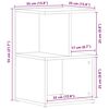 vidaXL Armario de Noche Roble Negro 35 x 35 x 55 cm