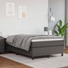 vidaXL Cama box spring con colchón cuero sintético gris 120x200 cm