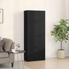 vidaXL Armario de pared 2 pcs Roble Negro 69,5 x 34 x 90 cm