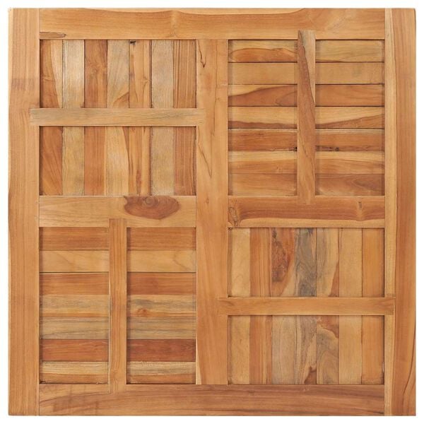 vidaXL Superficie de mesa cuadrada madera maciza de teca 90x90x2,5 cm