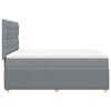 vidaXL Cama box spring con colch&oacute;n tela gris claro 140x200 cm