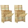 vidaXL Compostador de jard&iacute;n laminado 2 pcs Verde 110 x 58 x 113 cm