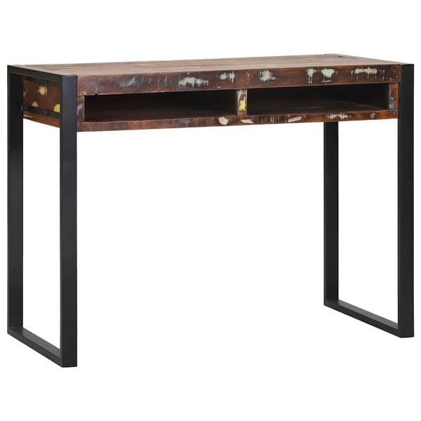 vidaXL Mesa Tocador con estante Multicolor Madera maciza recuperada