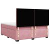 vidaXL Cama box spring con colch&oacute;n terciopelo rosa 180x200 cm