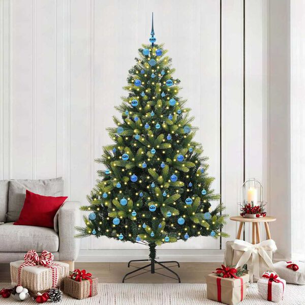 vidaXL &Aacute;rbol de Navidad Artificial Plegable 300 LEDs Verde 210 cm