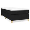 vidaXL Cama box spring con colch&oacute;n tela negro 100x200 cm
