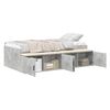 vidaXL Estructura de cama con caj&oacute;n Gris Concreto 100 x 200 cm