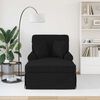vidaXL Chaise Lounge con Falda con coj&iacute;n Negro 91 x 157 x 91 cm tela