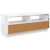 vidaXL Mueble de TV con luces LED blanco brillante 100x35x40 cm