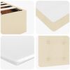 vidaXL Estructura de cama otomana con colchones tela crema 200x200cm