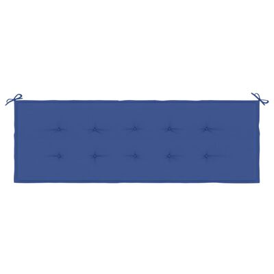vidaXL Cojín de banco de jardín tela Oxford azul 150x50x3 cm
