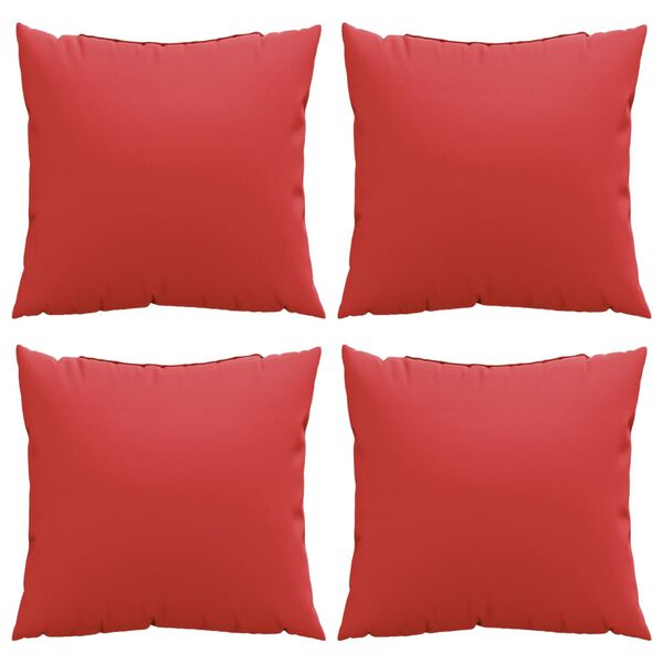 vidaXL Cojines de sof&aacute; 4 unidades tela rojo 40x40 cm