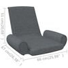 vidaXL Silla de suelo plegable de tela gris oscuro