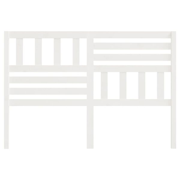 vidaXL Cabecero de cama madera maciza de pino blanco 126x4x100 cm