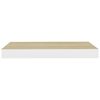 vidaXL Estante flotante de pared MDF roble y blanco 40x23x3,8 cm