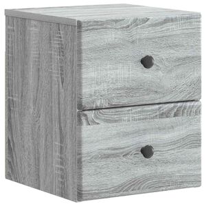 vidaXL Mesita de Noche de Pared Gris Sonoma 34,5 x 33 x 40 cm