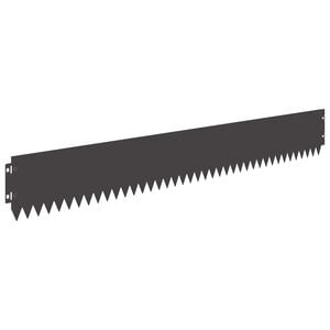 vidaXL Borde de C&eacute;sped 20 pcs 103 x 15 cm Acero Negro