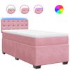 vidaXL Cama box spring con colch&oacute;n terciopelo rosa 90x190 cm