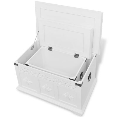 vidaXL Set de baúles de almacenamiento 2 unidades blanco