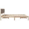 vidaXL Estructura de cama Taup&eacute; 180 x 200 cm Madera de pino macizo