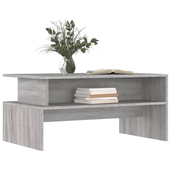 vidaXL Mesa de centro madera de ingenier&iacute;a gris Sonoma 90x55x42,5 cm