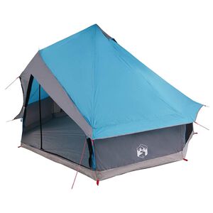 vidaXL Carpa Tipi 8 persona Azul tafet&aacute;n