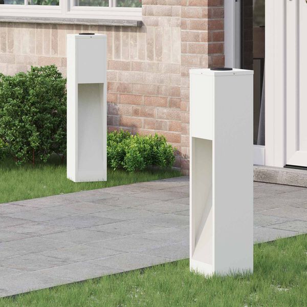 vidaXL Luz de Sendero LED Solar 2 pcs Acero laminado en fr&iacute;o