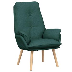 vidaXL sill&oacute;n Verde oscuro 69 x 74 x 93 cm Tela y contrachapado