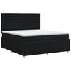 vidaXL Cama box spring con colch&oacute;n Negro 140 x 190 cm Tela