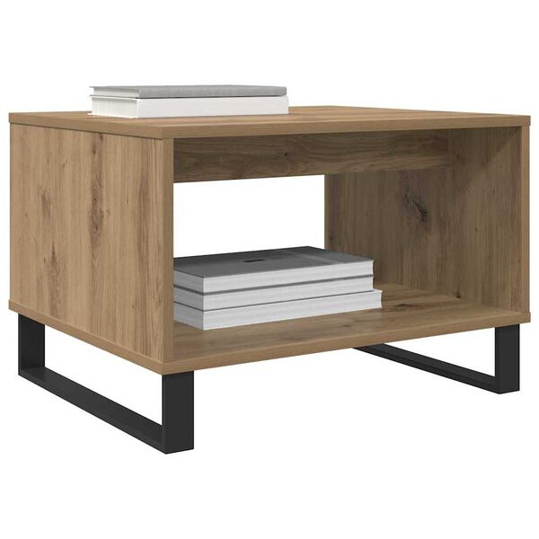 vidaXL Mesa de Caf&eacute; Roble artisan 60 x 50 x 40 cm Madera contrachapada