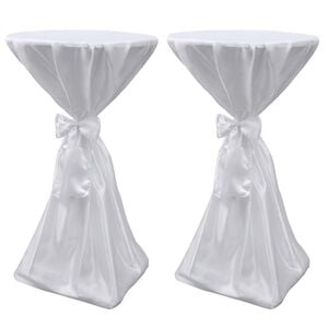 vidaXL 2 manteles blancos de 60 cm con lazo