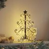 vidaXL &Aacute;rbol de Navidad de metal con soporte Negro 60 cm