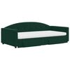 vidaXL Sof&aacute; cama nido con cajones terciopelo verde oscuro 100x200 cm