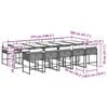 vidaXL Set de comedor jard&iacute;n 11 pzas con cojines rat&aacute;n sint&eacute;tico negro