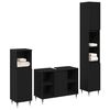 vidaXL Juego de muebles de baño 3 pcs Roble Negro Madera contrachapada