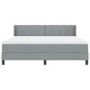vidaXL Cama tipo Box Spring Gris Claro 200 x 180 cm Poli&eacute;ster