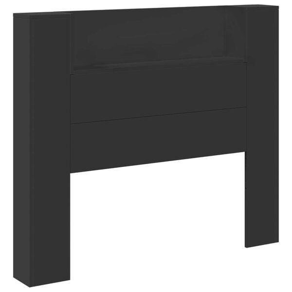 vidaXL Cabecero Negro 120 x 16,5 x 103,5 cm Madera de ingenier&iacute;a