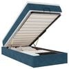 vidaXL Estructura de cama otomana colch&oacute;n terciopelo azul oscuro