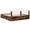 vidaXL Estructura de cama Roble ahumado 200 x 200 cm Madera Ingenieril