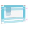 vidaXL Barandilla de seguridad cama de ni&ntilde;o tela azul 90x25 cm